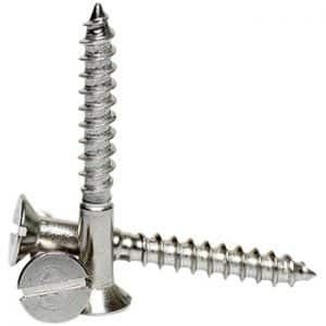 Slotted CSK And Raised Countersunk Head Wood Screw